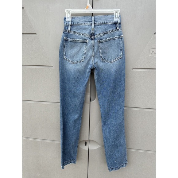 Frame Denim Heritage Le Sylvie Slender Straight Jeans High Rise Med Wash Sz 23 - Picture 5 of 15